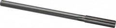Made in USA - .504 Dia High Speed Steel 6 Flute Chucking Reamer - Straight Flute, 0.4355" Straight Shank, 2" Flute Length, 8" OAL - Benchmark Tooling