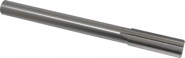 Made in USA - 1" High Speed Steel 8 Flute Chucking Reamer - Straight Flute, 7/8" Straight Shank, 2-3/4" Flute Length, 10-1/2" OAL - Benchmark Tooling