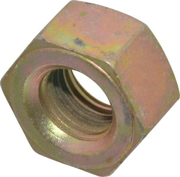 Value Collection - 3/4-10 UNC Steel Right Hand Heavy Hex Nut - 1-1/4" Across Flats, 47/64" High, Zinc Yellow Dichromate Finish - Benchmark Tooling