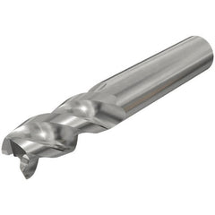 Iscar - 16mm, 32mm LOC, 16mm Shank Diam, 92mm OAL, 3 Flute, Solid Carbide Square End Mill - Single End, Uncoated, Spiral Flute, 45° Helix, Right Hand Cut, Right Hand Flute - Benchmark Tooling