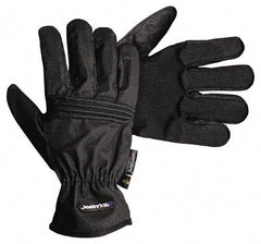 HexArmor - Size L (9), ANSI Cut Lvl A9, Puncture Lvl 3, Abrasion Lvl 5, Silicone Rubber Coated Cut & Puncture Resistant Gloves - 11" Long, Fully Coated Coated, SuperFabric Lining, Black, Paired - Benchmark Tooling