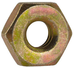 Made in USA - #10-24 UN Steel Right Hand Machine Screw Hex Nut - 3/8" Across Flats, 0.13" High, Cadmium-Plated Finish - Benchmark Tooling