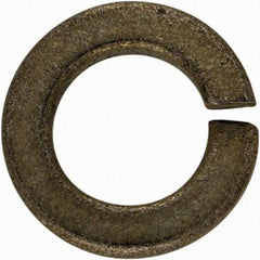 Made in USA - #8, 0.04" Thick Split Lock Washer - Spring Steel, Zinc Yellow Dichromate Finish, 0.167" Min ID, 0.174" Max ID, 0.293" Max OD - Benchmark Tooling