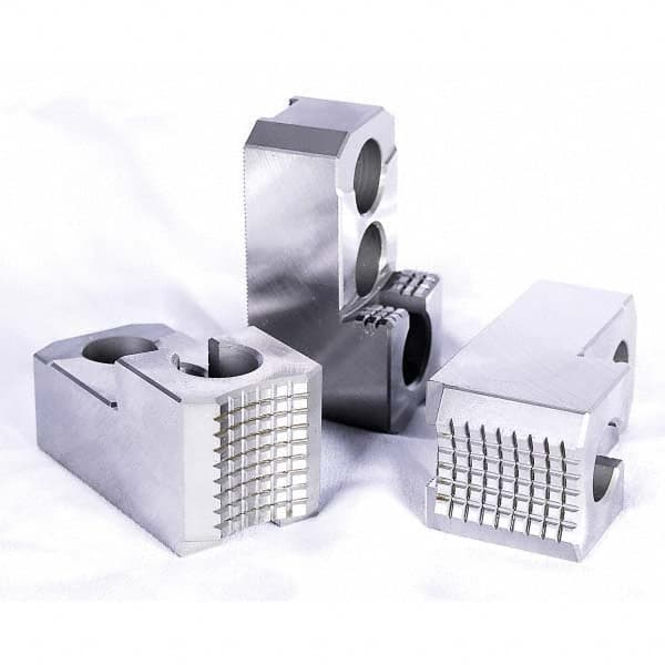 Kitagawa - Hard Lathe Chuck Jaws Jaw Type: Hard Jaw Jaw Interface Type: 1.5mm x 60 Serrated - Benchmark Tooling