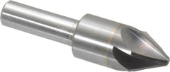 M.A. Ford - 5/8" Head Diam, 3/8" Shank Diam, 6 Flute 60° Solid Carbide Countersink - Bright Finish, 2-3/8" OAL, 0.18" Nose Diam, Single End, Straight Shank, Right Hand Cut - Benchmark Tooling