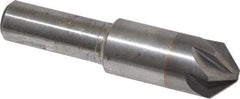 M.A. Ford - 1/2" Head Diam, 3/8" Shank Diam, 6 Flute 90° Solid Carbide Countersink - Bright Finish, 2-1/8" OAL, 0.15" Nose Diam, Single End, Straight Shank, Right Hand Cut - Benchmark Tooling