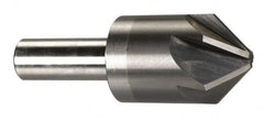 M.A. Ford - 1" Head Diam, 1/2" Shank Diam, 6 Flute 100° Solid Carbide Countersink - Bright Finish, 2-3/4" OAL, 1/4" Nose Diam, Single End, Straight Shank, Right Hand Cut - Benchmark Tooling