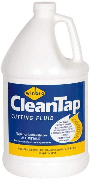 Winfield Brooks - CleanTap, 1 Gal Bottle Cutting & Tapping Fluid - Water Soluble, For Machining - Benchmark Tooling