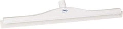 Vikan - 24" Rubber Blade Floor Squeegee - Double Edge, White, Plastic Holder - Benchmark Tooling