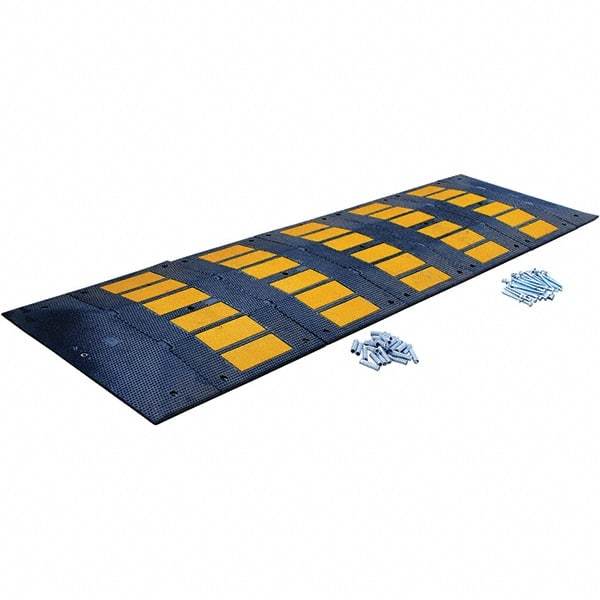 Vestil - 120" Long x 35-1/4" Wide x 4-3/4" High, Rubber Speed Hump - Black - Benchmark Tooling