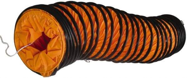 Maxess Climate Control Technologies - 8" ID, 16.4' Long, PVC Blower & Duct Hose - Orange, 9.1" Bend Radius, 5 to 122°F, Flame Retarding - Benchmark Tooling