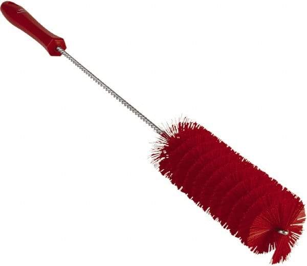 Vikan - 2" Diam Polyester Valve Brush - 19-5/8" OAL, 5-15/16" Head Length, Polypropylene & Stainless Steel Handle - Benchmark Tooling