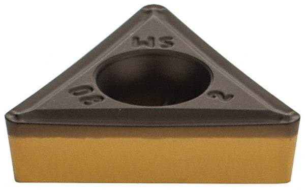 Iscar - TCMT3-2 SM Grade IC8150 Carbide Turning Insert - TiCN/Al2O3 Finish, 60° Triangle, 3/8" Inscr Circle, 5/32" Thick, 1/32" Corner Radius - Benchmark Tooling
