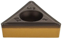 Iscar - TCMT3-2 SM Grade IC8150 Carbide Turning Insert - TiCN/Al2O3 Finish, 60° Triangle, 3/8" Inscr Circle, 5/32" Thick, 1/32" Corner Radius - Benchmark Tooling