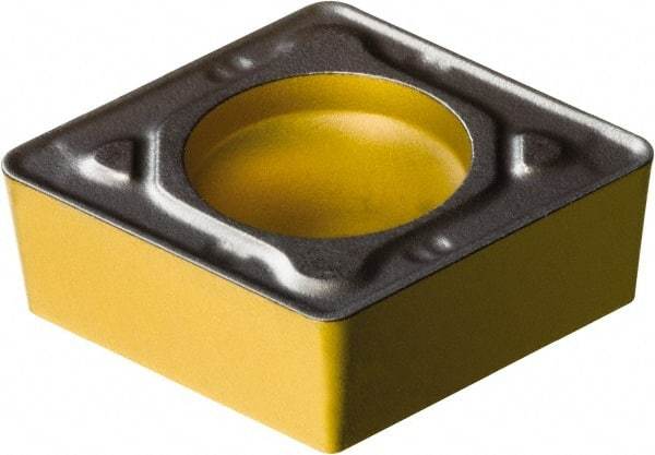 Sandvik Coromant - CCMT32.52 PR Grade 4325 Carbide Turning Insert - TiCN/AI2O3/TiN Finish, 80° Diamond, 3/8" Inscr Circle, 5/32" Thick, 1/32" Corner Radius - Benchmark Tooling