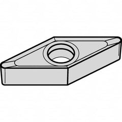 VBGT332HP KCU10 Carbide Turning Insert AlTiN Finish, Neutral, 0.654″ Long, 3/8″ Inscribed Circle, 1/32″ Corner Radius, 35° Included Angle