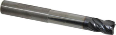 Kennametal - 1/2", Solid Carbide, 0.03" Corner Radius End Mill - 4" OAL, 5/8" LOC, 2-1/4" Extended Reach - Benchmark Tooling