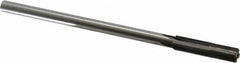 Made in USA - 11/32" Carbide-Tipped 4 Flute Chucking Reamer - Straight Flute, 9/32" Straight Shank, 1-1/2" Flute Length, 6" OAL - Benchmark Tooling