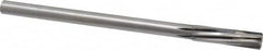 Made in USA - 1/2" Carbide-Tipped 6 Flute Chucking Reamer - Spiral Flute, 7/16" Straight Shank, 2" Flute Length, 8" OAL - Benchmark Tooling