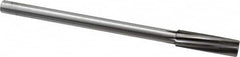 Made in USA - 9/16" Carbide-Tipped 6 Flute Chucking Reamer - Spiral Flute, 7/16" Straight Shank, 2" Flute Length, 8" OAL - Benchmark Tooling