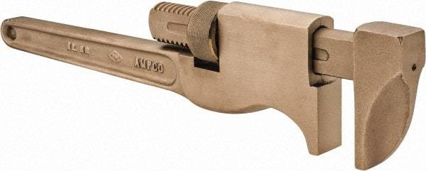 Ampco - 18" Aluminum Bronze Alloy Monkey Wrench - 3" Pipe Capacity - Benchmark Tooling