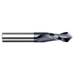 0.1250″ (1/8″) Cutter Diameter × 0.5000″ (1/2″) Length of Cut × 90° included Carbide Drill/End Mill, 2 Flutes, AlTiN Coated - Exact Industrial Supply