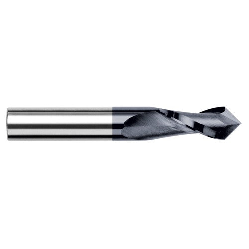 0.0625″ (1/16″) Cutter Diameter × 0.1870″ (3/16″) Length of Cut × 90° included Carbide Drill/End Mill, 2 Flutes, AlTiN Coated - Exact Industrial Supply
