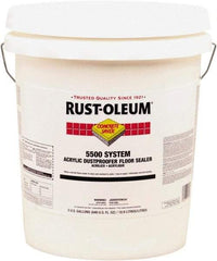 Rust-Oleum - 5 Gal Can Satin Clear Floor Coating - 150 to 300 Sq Ft/Gal Coverage, 37 g/L VOC Content - Benchmark Tooling