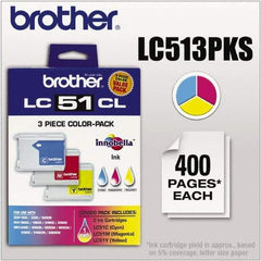 Brother - Cyan, Magenta & Yellow Ink Cartridge - Use with Brother DCP-130C, 330C, 350C, intelliFAX-1860C, 1960C, 2480C, 2580C, MFC-230C, 240C, 440CN, 465CN, 665CW, 685CW, 845CW, 885CW, 3360C - Benchmark Tooling