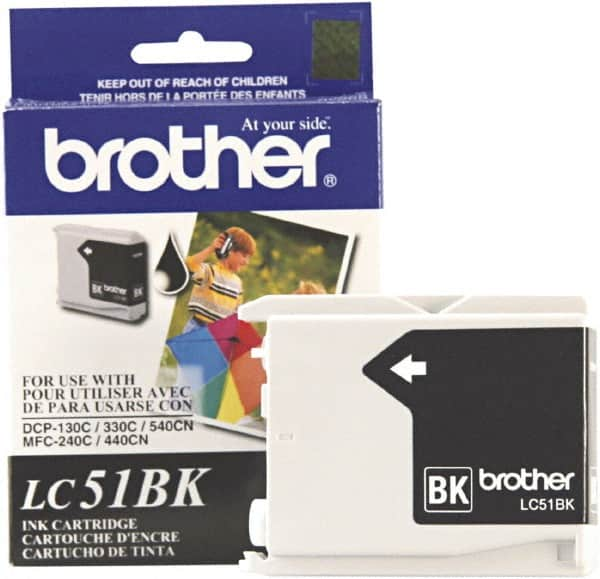 Brother - Black Ink Cartridge - Use with Brother DCP-130C, 330C, 350C, intelliFAX-1360, 1860C, 1960C, 2480C, 2580C, MFC-230C, 240C, 440CN, 465CN, 665CW, 685CW, 845CW, 885CW, 3360C, 5460CN, 5860CN - Benchmark Tooling