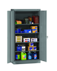 36"W x 24"D x 72"H Storage Cabinet Welded Set Up w/Raised Bottom, 4 Adj Shelves, and built in Shelf Tabs - Benchmark Tooling