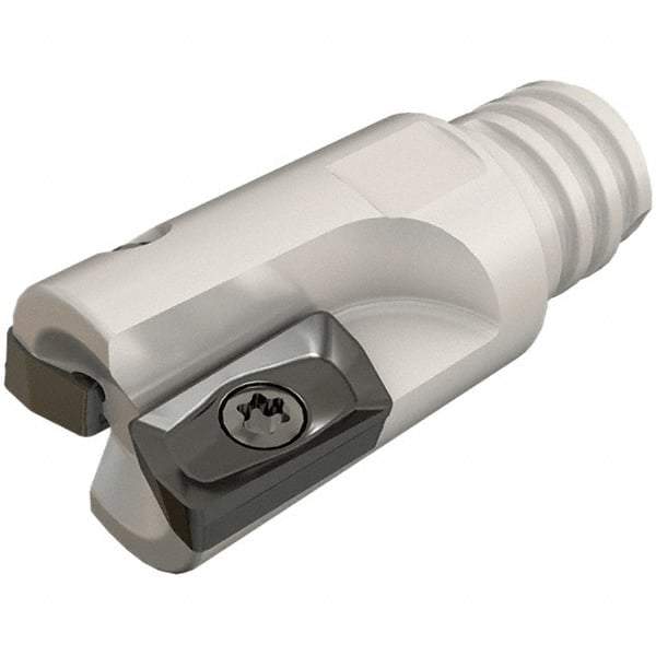 Iscar - 20mm Cut Diam, 7.7mm Max Depth of Cut, 21.5mm OAL, Indexable Square Shoulder End Mill - HP ANKT 0702.. Inserts, T12 Modular Connection, 90° Lead Angle, Series Heliplus, Multimaster - Benchmark Tooling