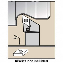 Kennametal - PDJN, Right Hand Cut, -3° Lead Angle, 16mm Shank Height x 16mm Shank Width, Negative Rake Indexable Turning Toolholder - 100mm OAL, DN..1104.. Insert Compatibility, Series Kenlever - Benchmark Tooling