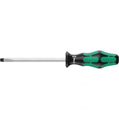 Wera - 8mm Blade Width, Slotted Screwdriver - 150mm Blade Length, Hexagon Shank, Ergonomic Handle - Benchmark Tooling