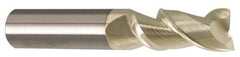 Accupro - 1", 1-1/4" LOC, 1" Shank Diam, 4" OAL, 2 Flute, Solid Carbide Square End Mill - Single End, ZrN Finish, Spiral Flute, Variable° Helix, Centercutting, Right Hand Cut, Right Hand Flute - Benchmark Tooling