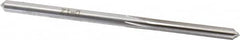Made in USA - #19 High Speed Steel 6 Flute Chucking Reamer - Straight Flute, 0.166" Straight Shank, 1-1/8" Flute Length, 3-1/4" OAL - Benchmark Tooling