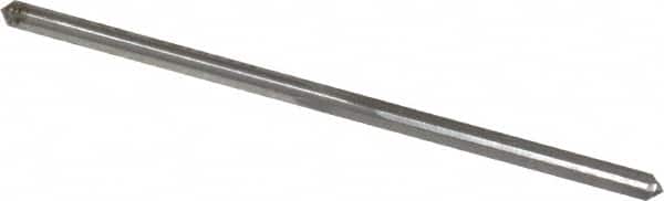 Made in USA - #40 High Speed Steel 4 Flute Chucking Reamer - Straight Flute, 0.098" Straight Shank, 7/8" Flute Length, 2-3/8" OAL - Benchmark Tooling