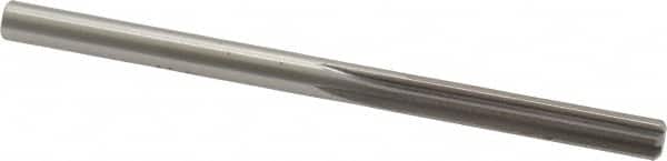 Made in USA - Letter E High Speed Steel 6 Flute Chucking Reamer - Straight Flute, 1/4" Straight Shank, 1-1/2" Flute Length, 4" OAL - Benchmark Tooling