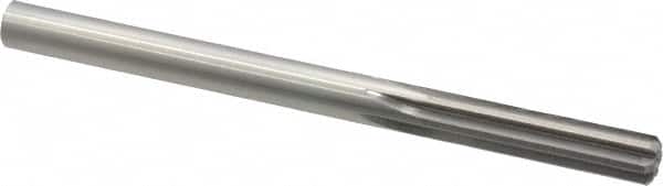 Made in USA - 11/32" High Speed Steel 6 Flute Chucking Reamer - Straight Flute, 11/32" Straight Shank, 1-1/2" Flute Length, 4-3/4" OAL - Benchmark Tooling