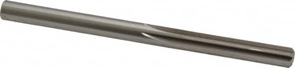 Made in USA - Letter N High Speed Steel 6 Flute Chucking Reamer - Straight Flute, 0.302" Straight Shank, 1-1/2" Flute Length, 4-3/8" OAL - Benchmark Tooling