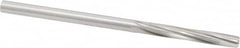 Made in USA - #5 High Speed Steel 6 Flute Chucking Reamer - Spiral Flute, 0.2055" Straight Shank, 1-1/4" Flute Length, 3-3/4" OAL - Benchmark Tooling