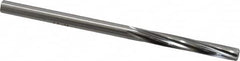 Made in USA - #8 High Speed Steel 6 Flute Chucking Reamer - Spiral Flute, 0.199" Straight Shank, 1-1/4" Flute Length, 3-5/8" OAL - Benchmark Tooling