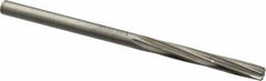 Made in USA - #11 High Speed Steel 6 Flute Chucking Reamer - Spiral Flute, 0.191" Straight Shank, 1-1/4" Flute Length, 3-1/2" OAL - Benchmark Tooling