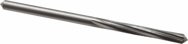 Made in USA - #17 High Speed Steel 6 Flute Chucking Reamer - Spiral Flute, 0.173" Straight Shank, 1-1/8" Flute Length, 3-3/8" OAL - Benchmark Tooling