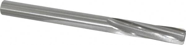 Made in USA - 1/2" High Speed Steel 6 Flute Chucking Reamer - Spiral Flute, 1/2" Straight Shank, 2" Flute Length, 6" OAL - Benchmark Tooling