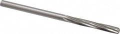 Made in USA - 0.1855" High Speed Steel 6 Flute Chucking Reamer - Spiral Flute, 0.1855" Straight Shank, 1-1/8" Flute Length, 3-1/2" OAL - Benchmark Tooling