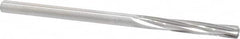 Made in USA - 3/16" High Speed Steel 6 Flute Chucking Reamer - Spiral Flute, 3/16" Straight Shank, 1-1/8" Flute Length, 3-1/2" OAL - Benchmark Tooling