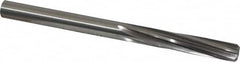 Made in USA - 3/8" High Speed Steel 6 Flute Chucking Reamer - Spiral Flute, 3/8" Straight Shank, 1-3/4" Flute Length, 5" OAL - Benchmark Tooling