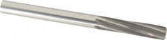 Made in USA - 1/2" High Speed Steel 6 Flute Chucking Reamer - Spiral Flute, 1/2" Straight Shank, 2" Flute Length, 6" OAL - Benchmark Tooling