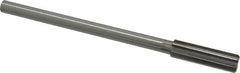 Made in USA - 19/32" Cobalt 8 Flute Chucking Reamer - Straight Flute, 0.4355" Straight Shank, 2" Flute Length, 8" OAL - Benchmark Tooling